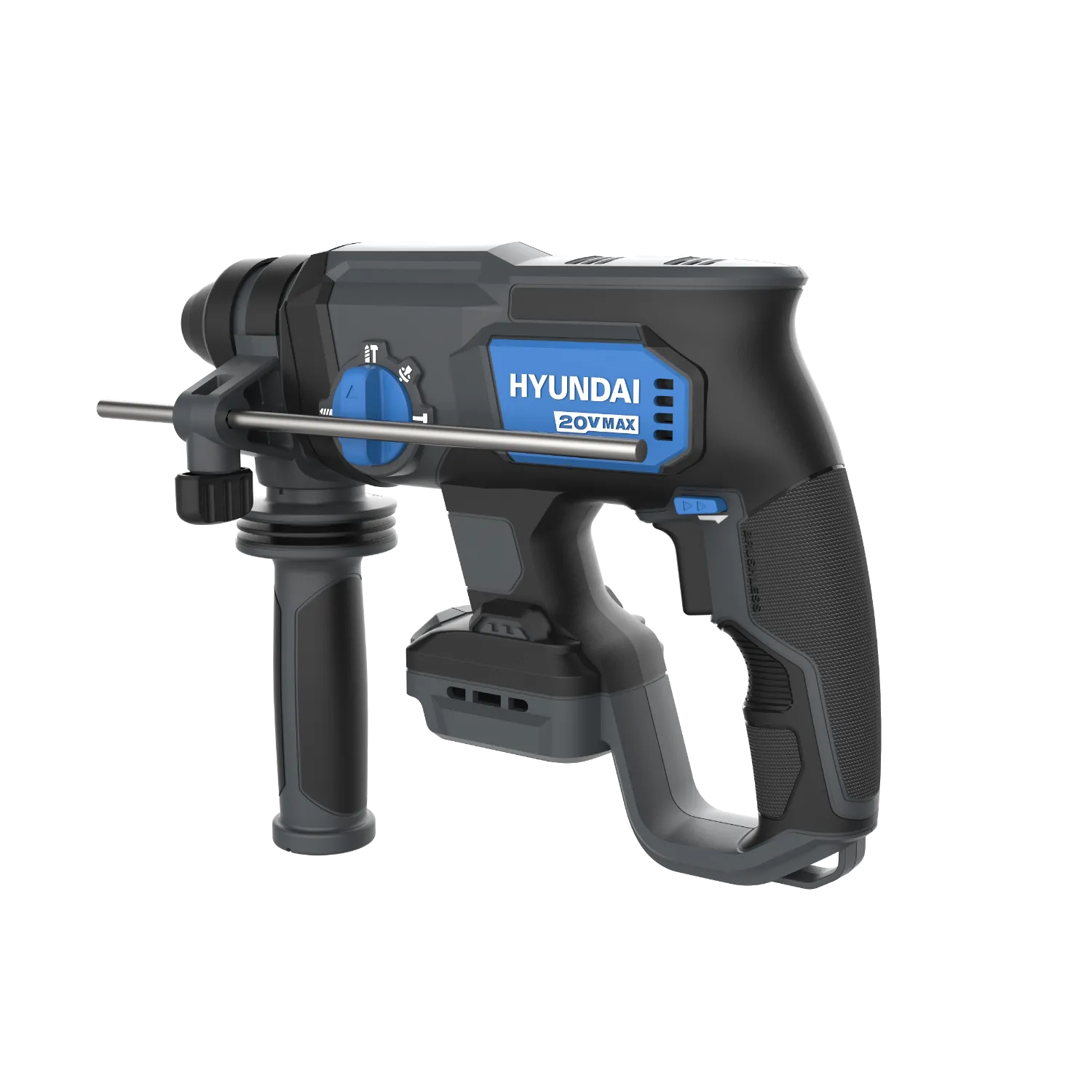 Изглед от другата страна на акумулаторен перфоратор Hyundai RH20X-20-4A1